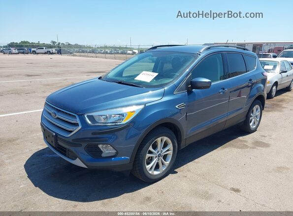 1FMCU9GD3JUB13753 2018 FORD ESCAPE Blue Przód lewy