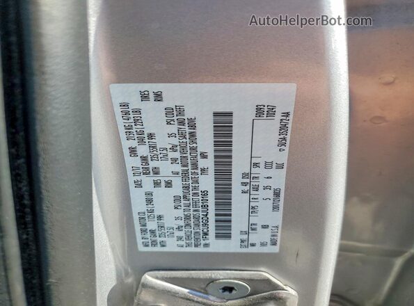 1FMCU9GD4JUB10165 2018 FORD ESCAPE Silver VIN կոդի պիտակի տեսք