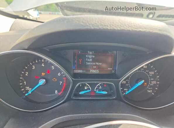 1FMCU9GD4KUA27899 2019 FORD ESCAPE Silver Vista del cuadro de instrumentos