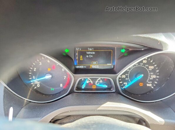 1FMCU9GD4KUA66122 2019 FORD ESCAPE Blue Instrument cluster view