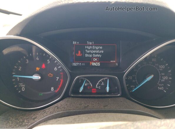 1FMCU9GD4KUC43042 2019 FORD ESCAPE Серый Вид щитка приборов