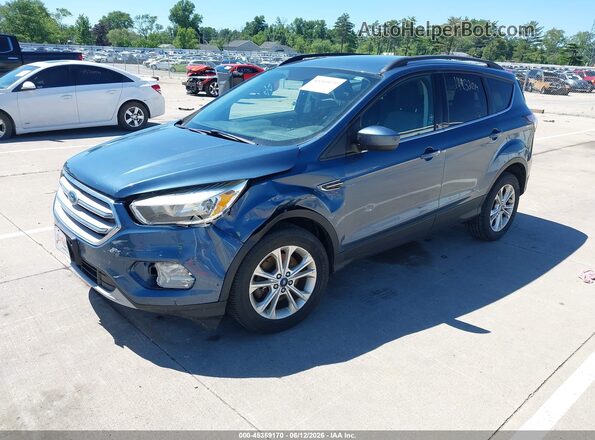 1FMCU9GD5JUA14190 2018 FORD ESCAPE Синий Передняя левая четверть