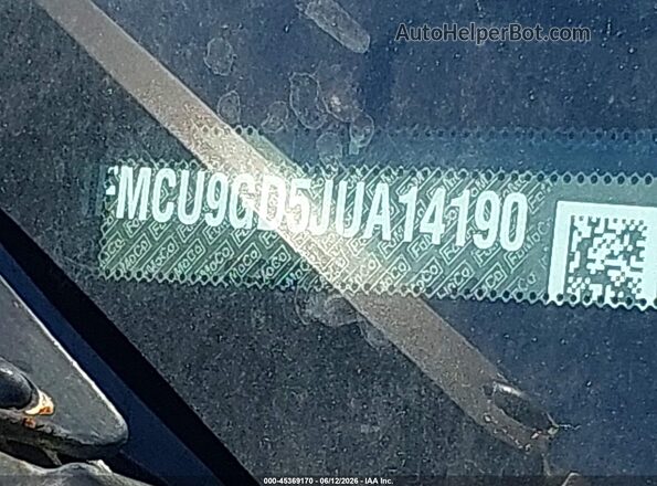 1FMCU9GD5JUA14190 2018 FORD ESCAPE Синий Вид подкапотного пространства