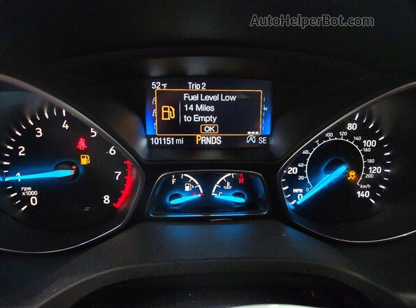 1FMCU9GD5KUB32323 2019 FORD ESCAPE Orange ხელსაწყოთა პანელის ხედი