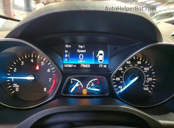 1FMCU9GD6HUB94323 2017 FORD ESCAPE Gray Instrument cluster view