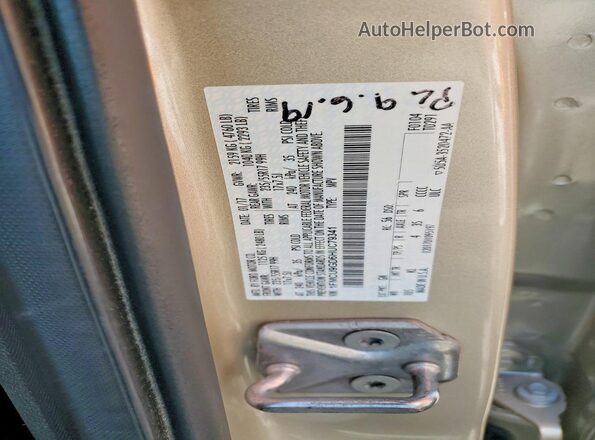 1FMCU9GD6HUC79341 2017 FORD ESCAPE Gold Widok naklejki z numerem VIN