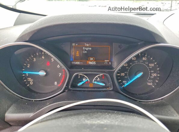 1FMCU9GD6HUE90247 2017 FORD ESCAPE Black Widok zestawu wskaźników
