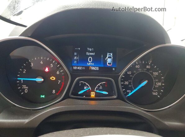 1FMCU9GD6KUA17035 2019 FORD ESCAPE Black Widok zestawu wskaźników