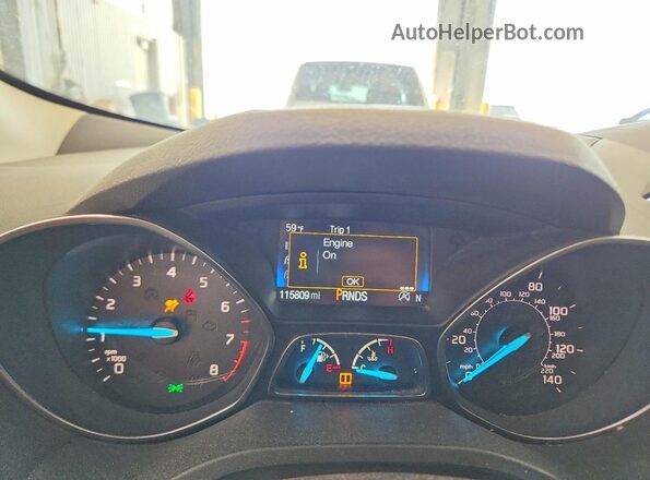 1FMCU9GD7HUE58780 2017 FORD ESCAPE Brown Widok zestawu wskaźników
