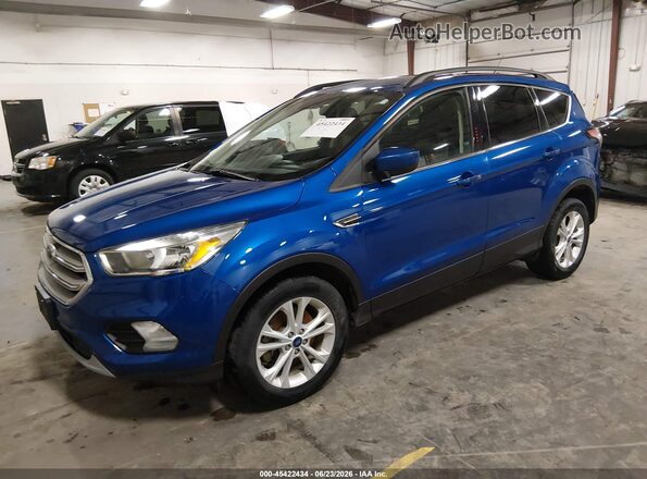 1FMCU9GD7JUA23716 2018 FORD ESCAPE Blue Առջևի ձախ երեք քառորդ տեսարան