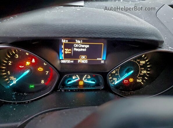 1FMCU9GD8HUA91386 2017 FORD ESCAPE Orange ხელსაწყოთა პანელის ხედი