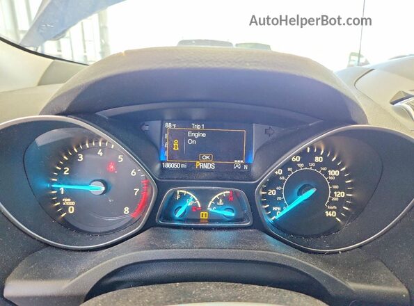 1FMCU9GD8HUC44414 2017 FORD ESCAPE Blue ხელსაწყოთა პანელის ხედი
