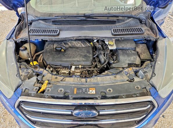 1FMCU9GD8HUC44414 2017 FORD ESCAPE Blue ძრავის განყოფილების ხედი