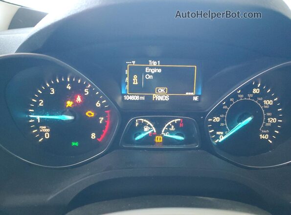 1FMCU9GD8HUE06381 2017 FORD ESCAPE Gray Instrument cluster view