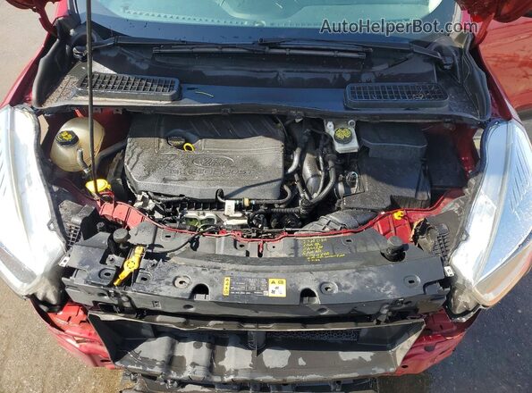 1FMCU9GD8JUA94312 2018 FORD ESCAPE Maroon ძრავის განყოფილების ხედი
