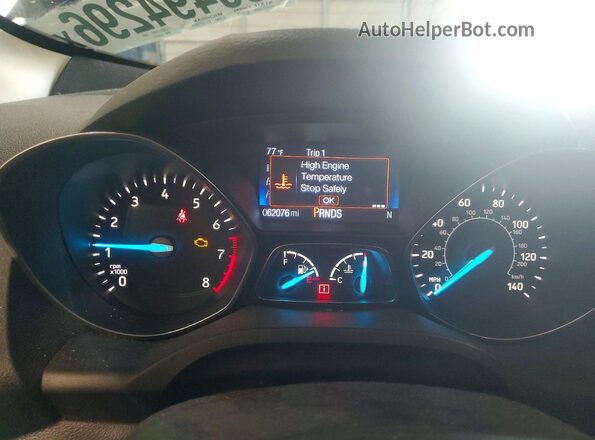 1FMCU9GD8KUB54879 2019 FORD ESCAPE Blue ხელსაწყოთა პანელის ხედი