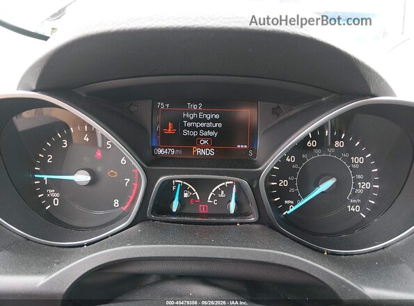 1FMCU9GD9HUE17759 2017 FORD ESCAPE Gray Rear seats view