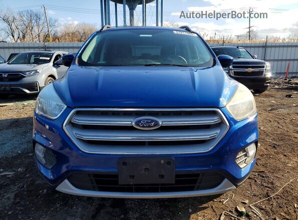 1FMCU9GD9JUA28531 2018 FORD ESCAPE Синий Вид спереди