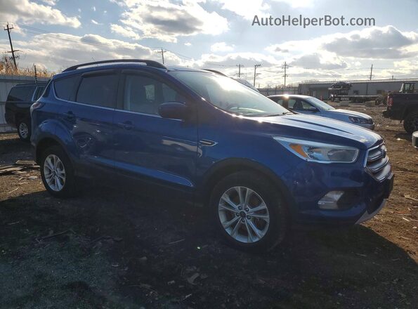 1FMCU9GD9JUA28531 2018 FORD ESCAPE Синий Передняя правая четверть