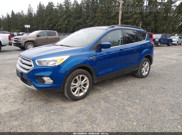 1FMCU9GD9JUD08854 2018 FORD ESCAPE Blue წინა მარცხენა ხედი სამი მეოთხედიდან