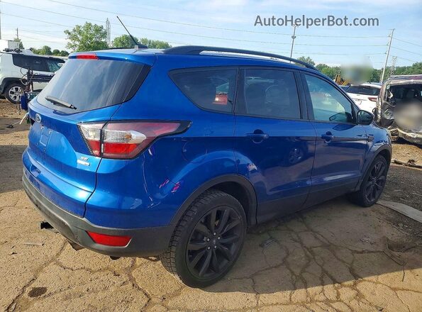 1FMCU9GDXJUA13469 2018 FORD ESCAPE Blue Rear right