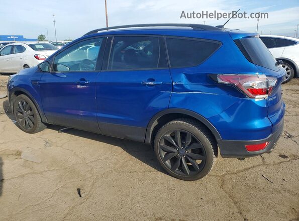 1FMCU9GDXJUA13469 2018 FORD ESCAPE Blue Rear left
