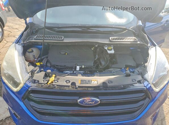 1FMCU9GDXJUA13469 2018 FORD ESCAPE Blue Engine compartment view