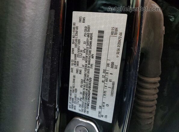1FMCU9GN0PUB30320 2023 FORD ESCAPE Black Vista de la etiqueta del VIN