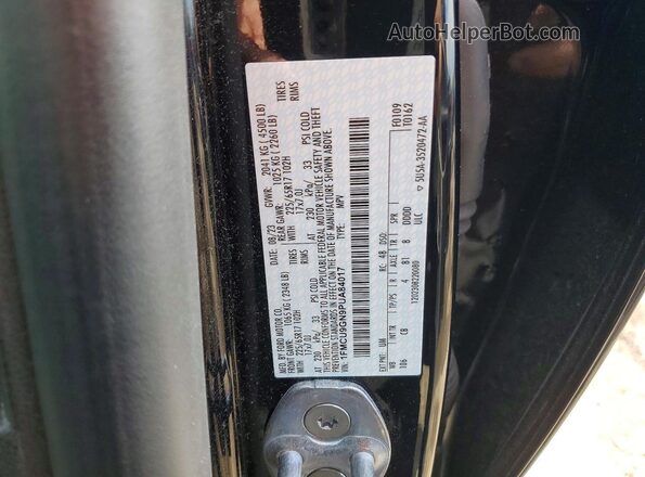 1FMCU9GN9PUA84017 2023 FORD ESCAPE Black VIN sticker view