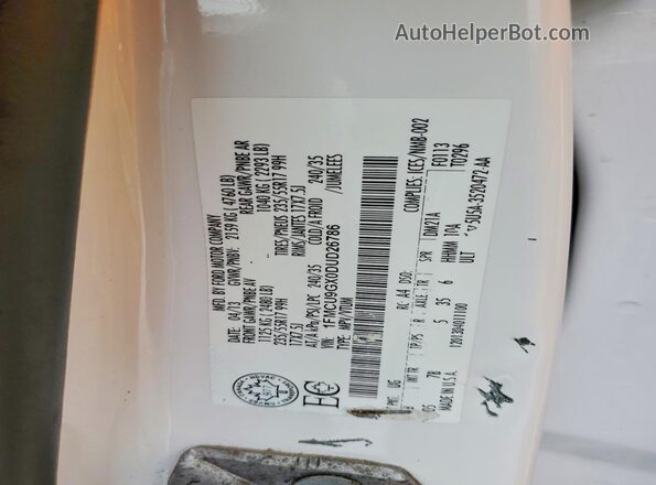 1FMCU9GX0DUD26786 2023 FORD ESCAPE Белый Вид наклейки с VIN-кодом