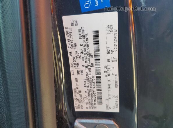 1FMCU9GX1GUB37357 2016 FORD ESCAPE Black Вид підкапотного простору