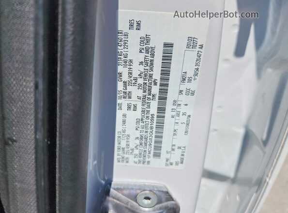 1FMCU9GX3GUB10595 2016 FORD ESCAPE White 