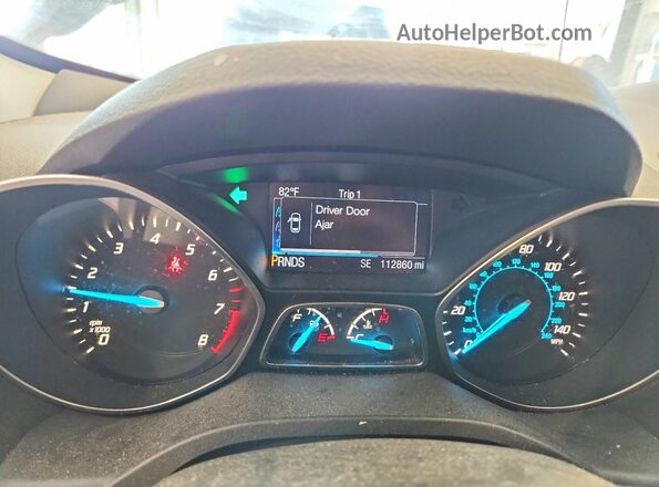 1FMCU9GX6GUB59077 2016 FORD ESCAPE Gray Вид щитка приладів