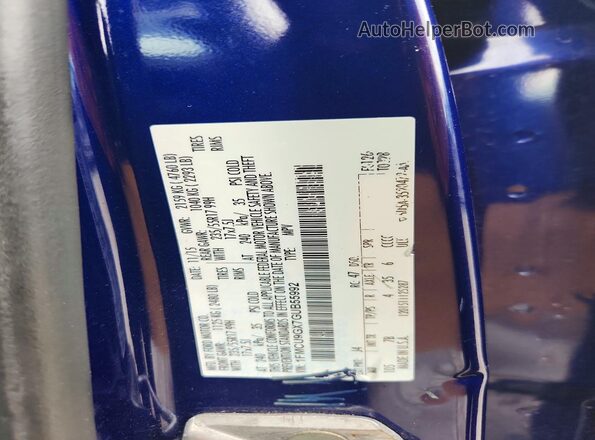 1FMCU9GX7GUB55992 2016 FORD ESCAPE Blue Widok wnętrza 360 stopni