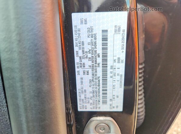 1FMCU9H66NUB64475 2022 FORD ESCAPE Black Widok komory silnika