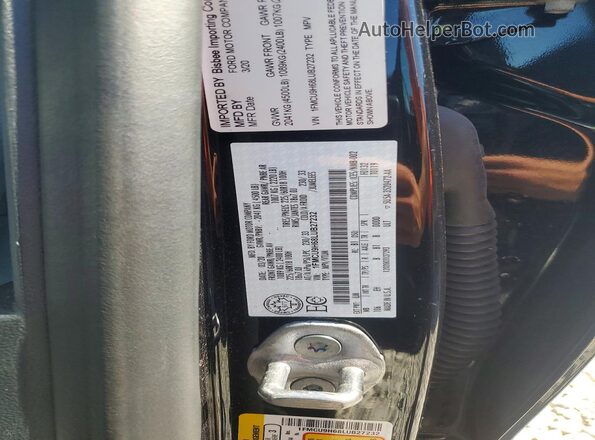 1FMCU9H68LUB27232 2020 FORD ESCAPE Black VIN կոդի պիտակի տեսք