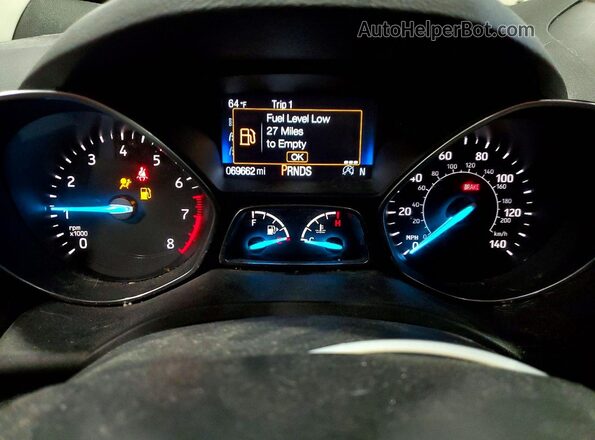 1FMCU9HD2JUC79485 2018 FORD ESCAPE Blue ხელსაწყოთა პანელის ხედი