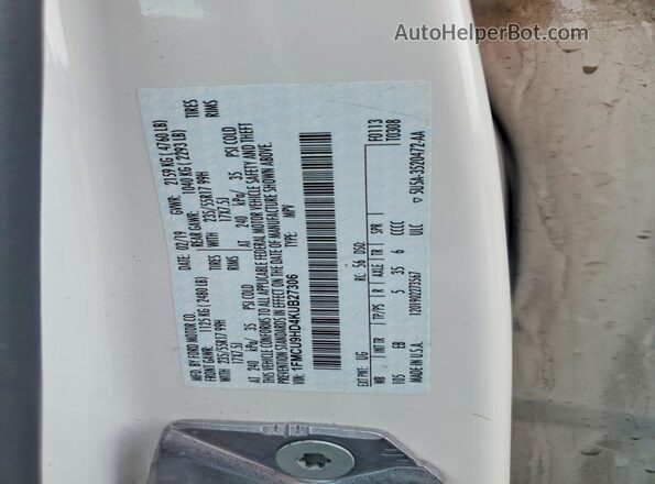 1FMCU9HD4KUB27306 2019 FORD ESCAPE White 