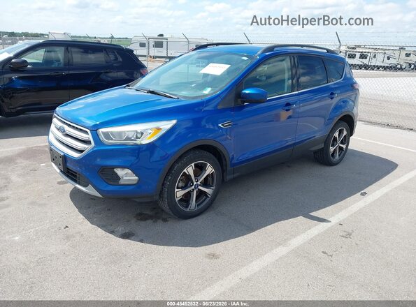 1FMCU9HD6JUB42789 2018 FORD ESCAPE Blue Առջևի ձախ երեք քառորդ տեսարան