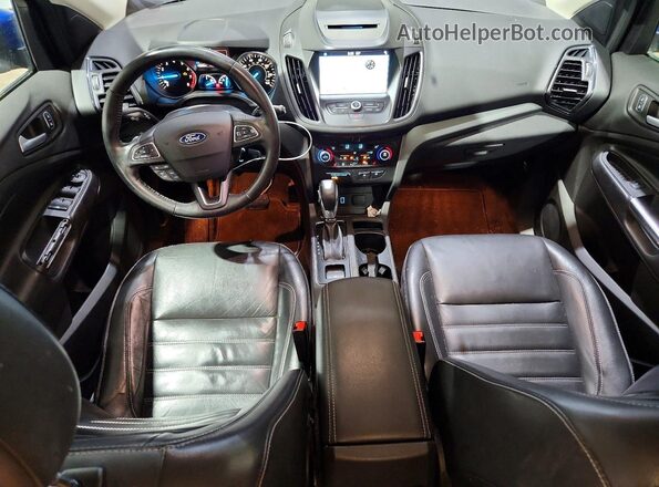 1FMCU9HD6JUD46007 2018 FORD ESCAPE Синий Вид панели приборов