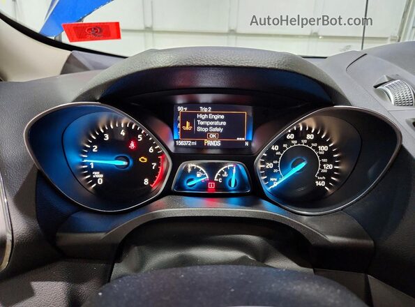 1FMCU9HD6JUD46007 2018 FORD ESCAPE Синий Вид щитка приборов
