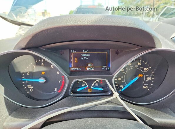 1FMCU9HD6KUA01139 2019 FORD ESCAPE Черный Вид щитка приборов