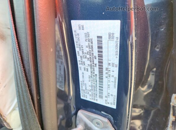 1FMCU9HD6KUA01139 2019 FORD ESCAPE Черный Вид наклейки с VIN-кодом