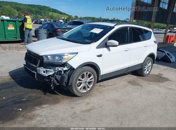 1FMCU9HD7JUD12464 2018 FORD ESCAPE White Առջևի ձախ երեք քառորդ տեսարան