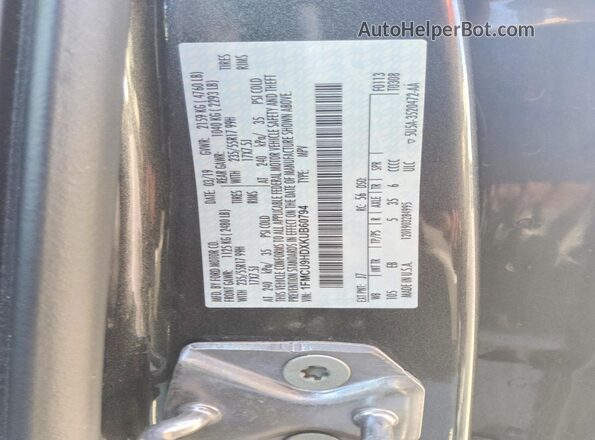 1FMCU9HDXKUB60794 2019 FORD ESCAPE Gray 