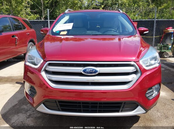 1FMCU9J91HUE95229 2017 FORD ESCAPE Burgundy ხელსაწყოთა პანელის ხედი