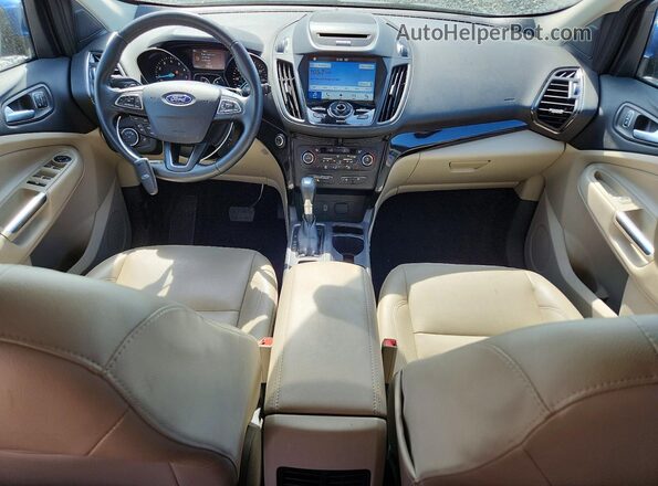 1FMCU9J93HUD74587 2017 FORD ESCAPE Blue Dashboard view