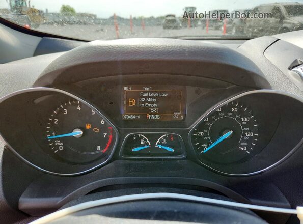 1FMCU9J93HUD74587 2017 FORD ESCAPE Blue Instrument cluster view