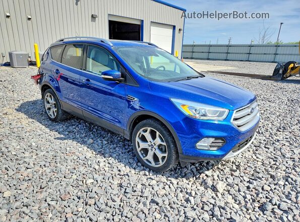 1FMCU9J93HUD74587 2017 FORD ESCAPE Blue Front right