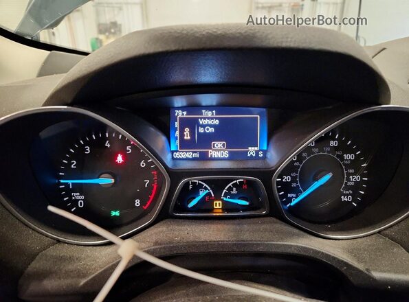 1FMCU9J93KUB04458 2019 FORD ESCAPE Charcoal Instrument cluster view